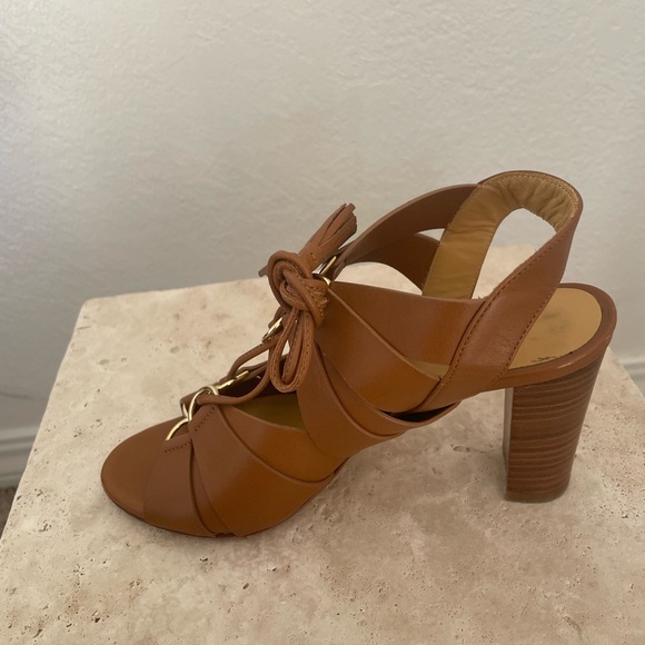 SÉZANE High Irene Wrap Gladiator Sandals in Camel Brown - Picture 4 of 8